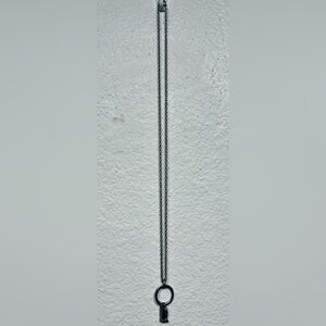 Vintage Long Silver-toned Pendant Necklace